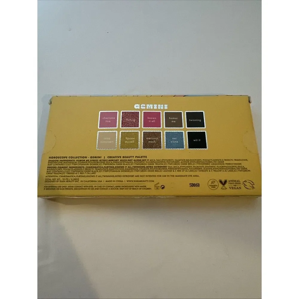 Gemini Kara Beauty Eye Shadow Palette - Paraben Free, Vegan Eyeshadow Palette‎
